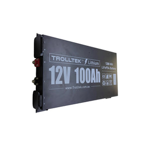 Trolltek™ 12V LiFePO4 Super Slimline Lithium Battery with Bluetooth app