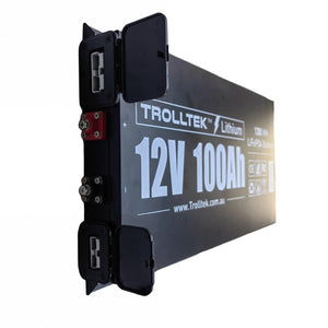 Trolltek™ 12V LiFePO4 Super Slimline Lithium Battery with Bluetooth app