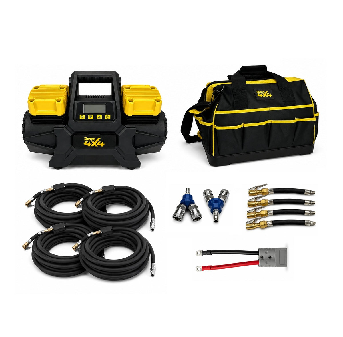 Sherpa 4x4 'BIG V4' Quad-Air Bundle – (400L/min) 4-Tyre Inflation System