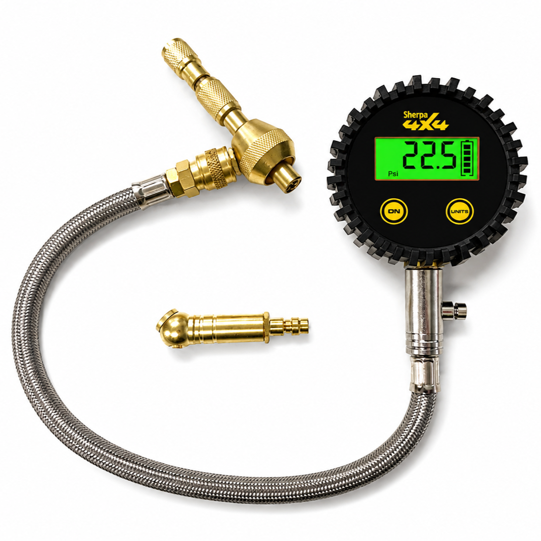 Sherpa 4x4 Digital Tyre Deflator & Gauge Kit