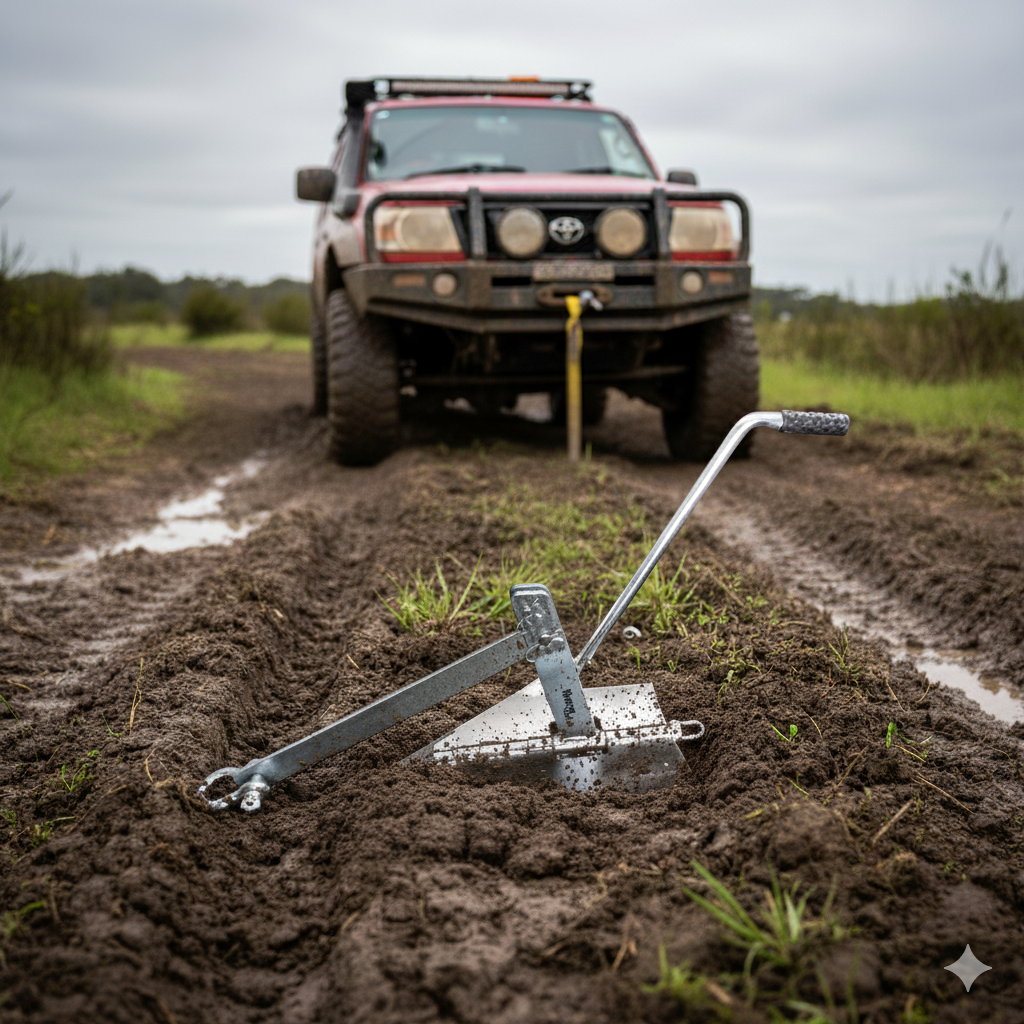 Sherpa 4x4 4WD winch ground recovery anchor