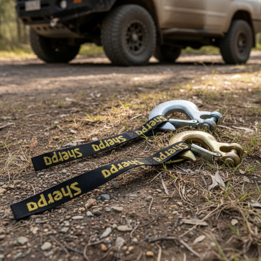 sherpa 4x4 warn arb winch hook cable or rope