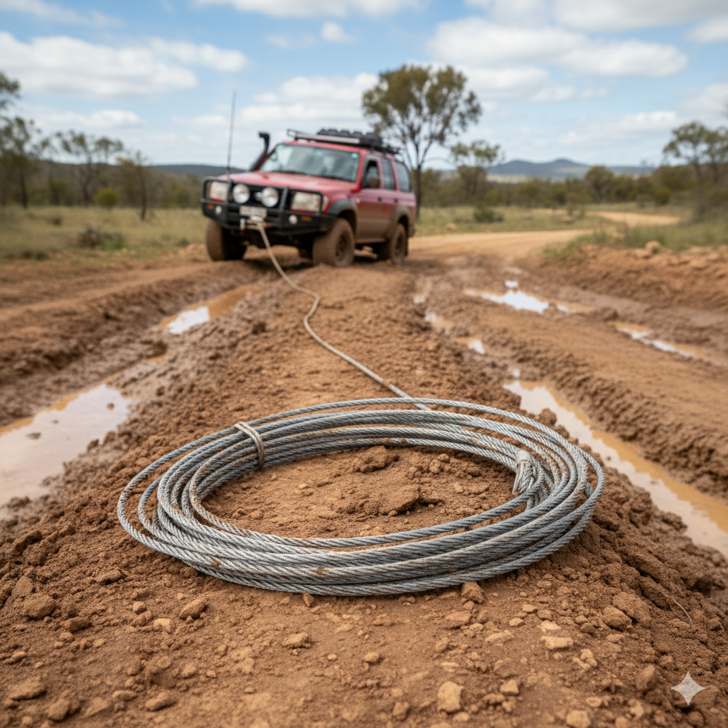 sherpa 4x4 steel winch cable heavy duty suits warn tjm ironman winches