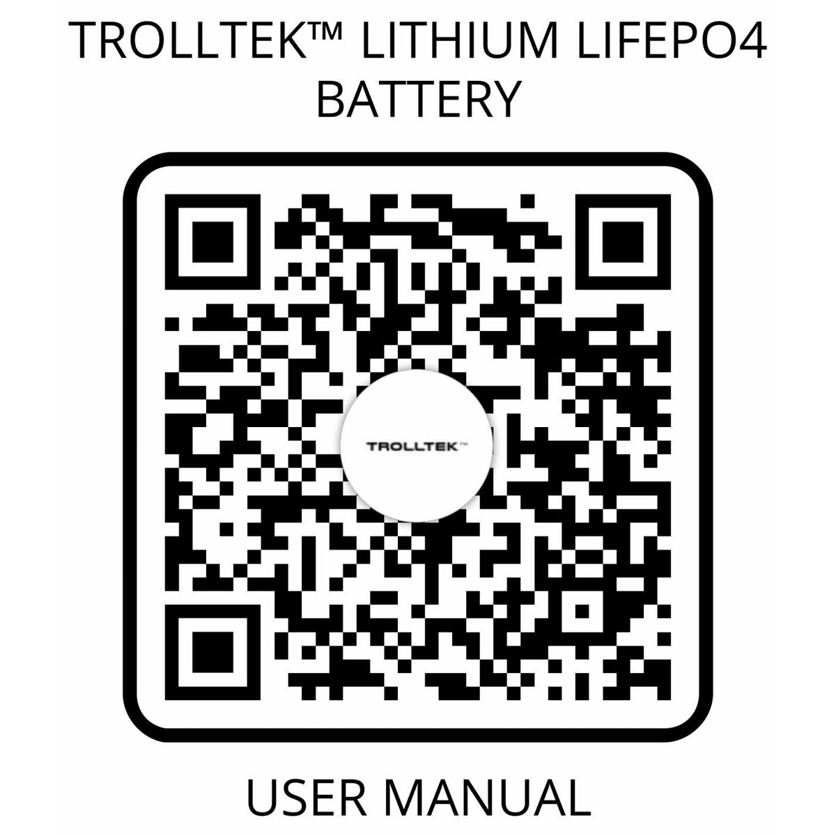 Trolltek™ 12V LiFePO4 Lithium Battery with Bluetooth app