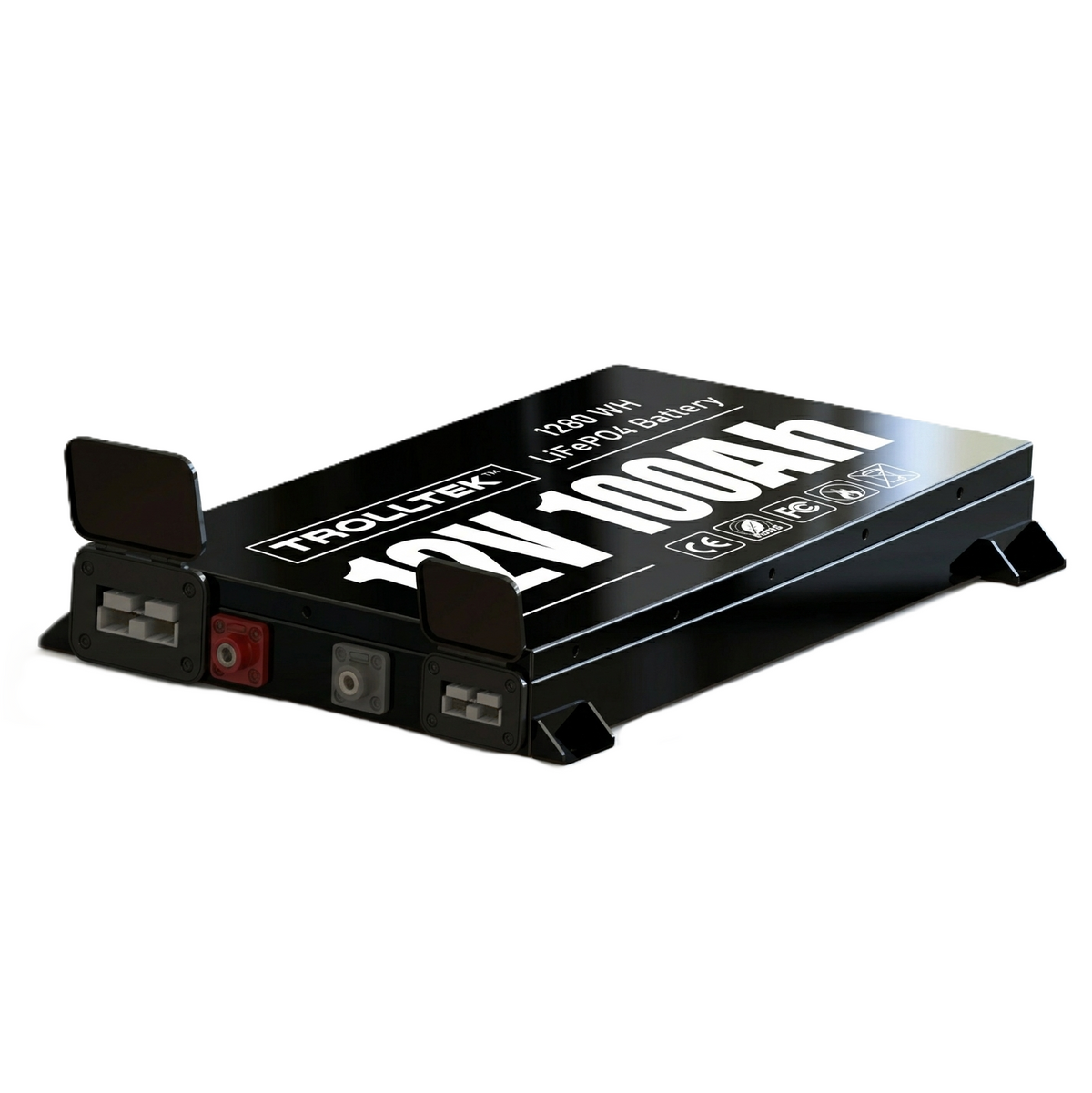 Trolltek™ 12V LiFePO4 Super Slimline Lithium Battery with Bluetooth app