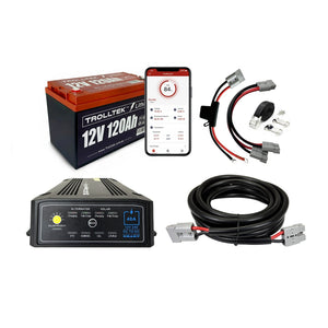Trolltek™ 12V LiFePO4 Lithium Battery 4WD Bundle – Charge While Driving (DC)