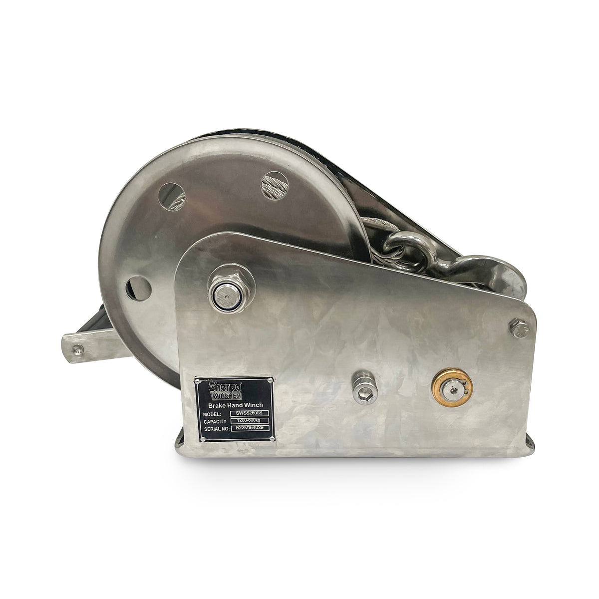 braked lowering manual winch